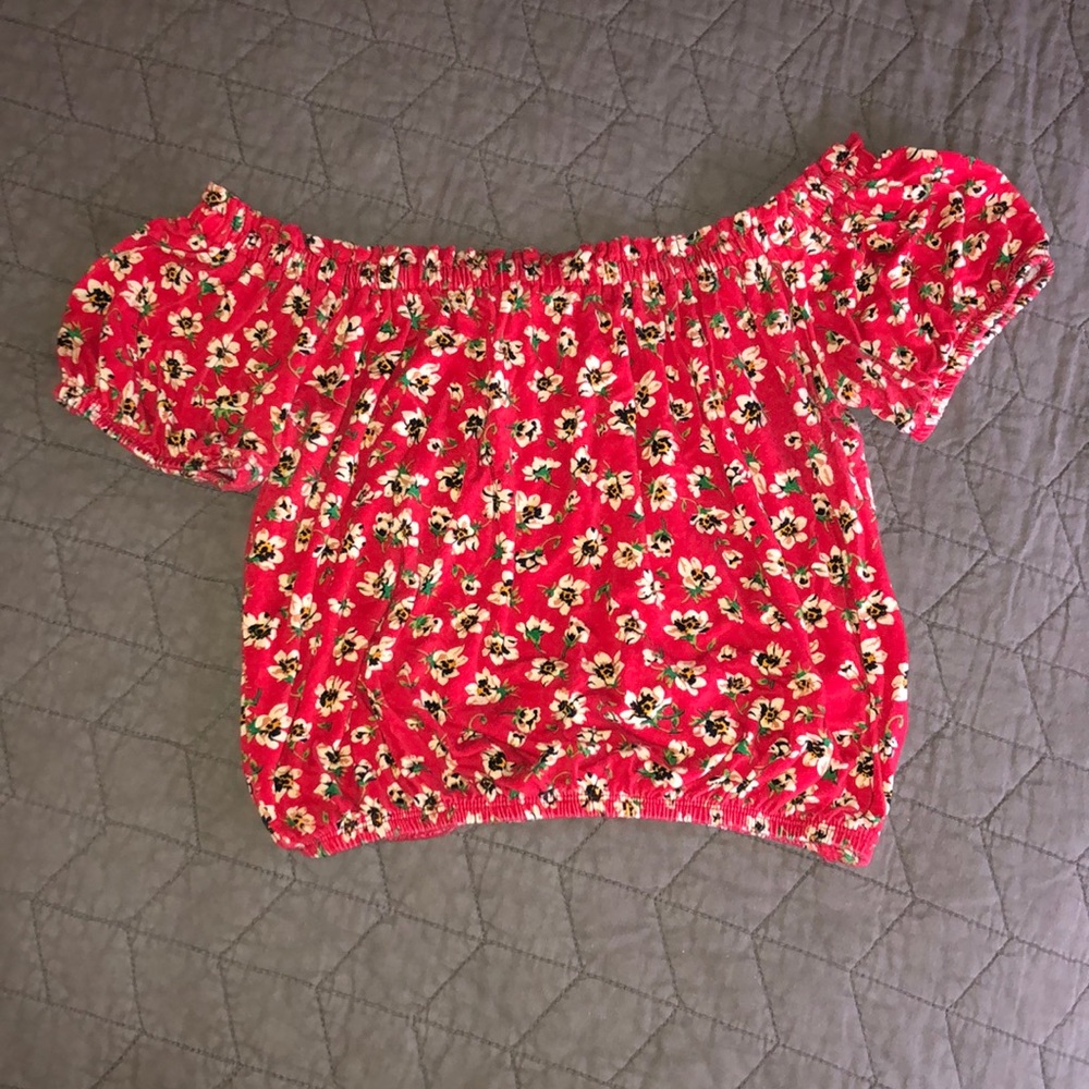 Off the shoulder crop top